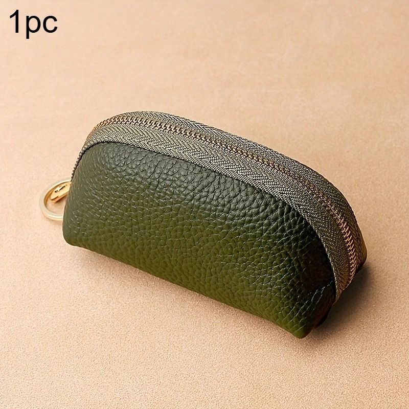 Compact Womens Wallet Key Holder With Zipper Card Organizer 3