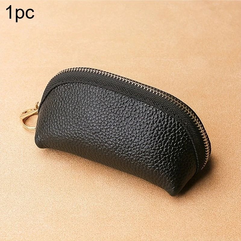 Compact Womens Wallet Key Holder With Zipper Card Organizer 1