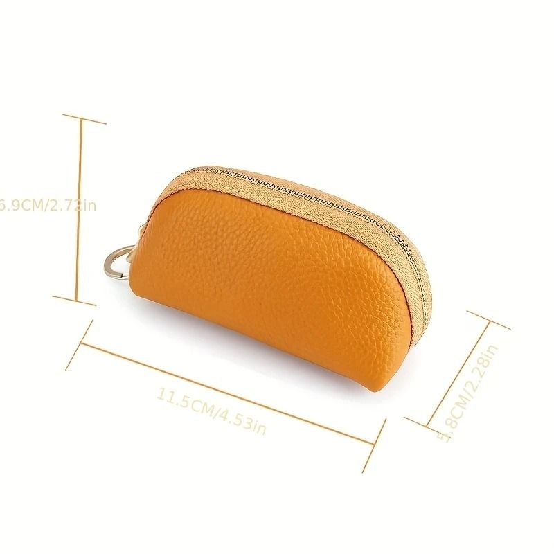 Compact Womens Wallet Key Holder With Zipper Card Organizer 5