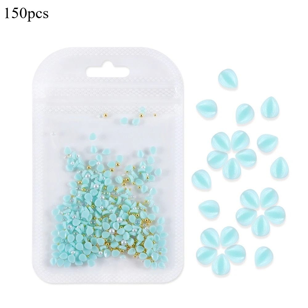 150pcs 3D Nail Art Charm Kit With Acrylic Petals And Rhinestones 8