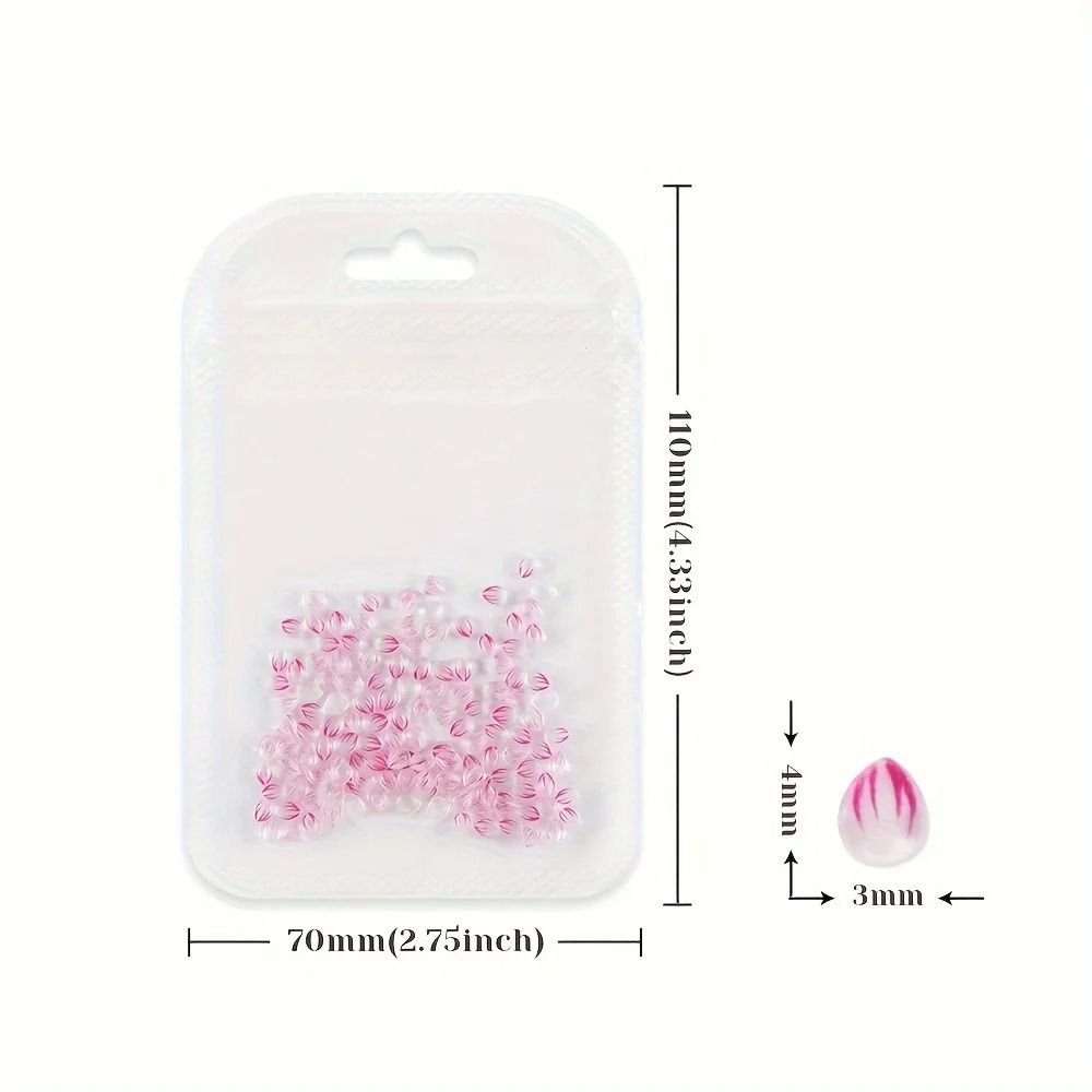 150pcs 3D Nail Art Charm Kit With Acrylic Petals And Rhinestones 9