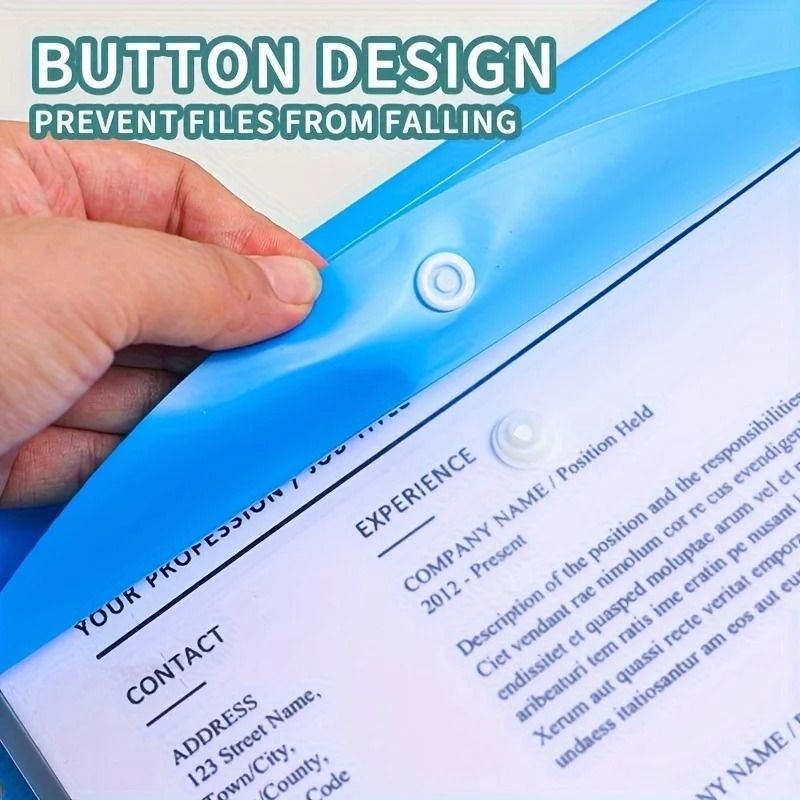 A4 Expanding File Folder Set Push Button Document Organizer For Office And School 1