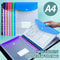 A4 Expanding File Folder Set Push Button Document Organizer For Office And School 6