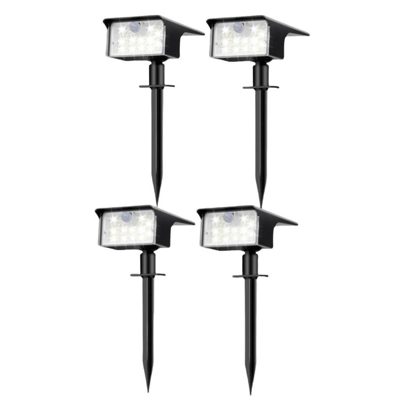 Solar Motion Sensor Spot Lights Outdoor Waterproof Garden Landscape Lights 1