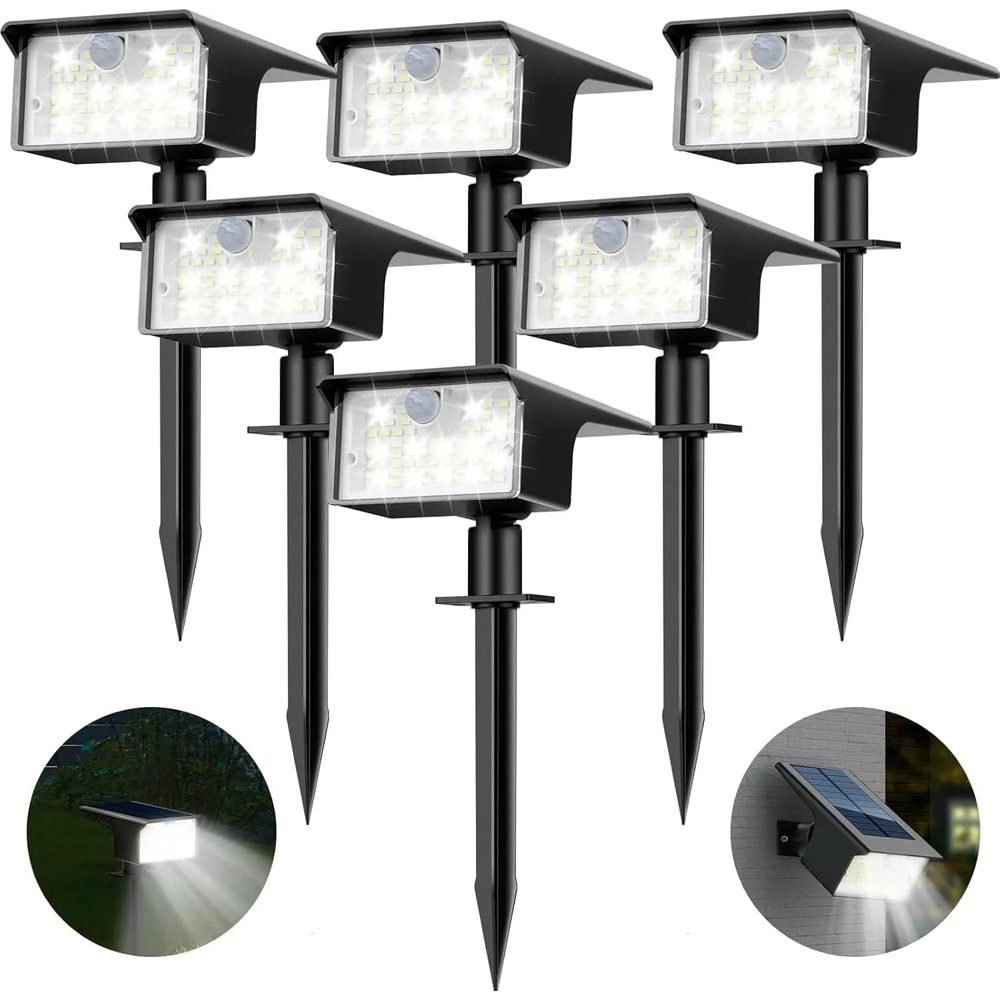 Solar Motion Sensor Spot Lights Outdoor Waterproof Garden Landscape Lights 2