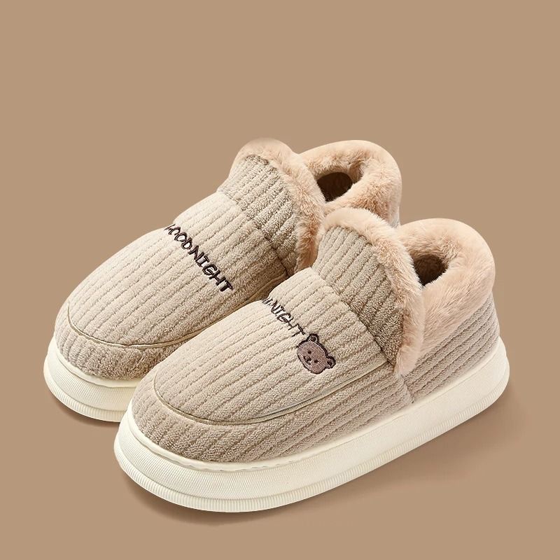 Winter Fuzzy Plush House Slippers For Women Warm Soft Sole Indoor Shoes 0
