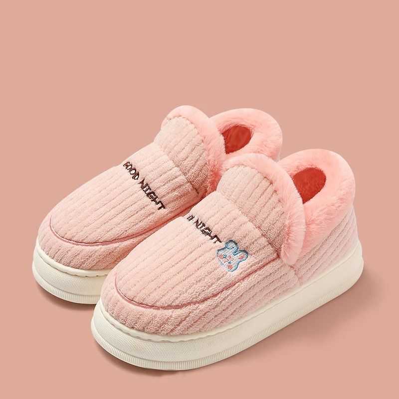 Winter Fuzzy Plush House Slippers For Women Warm Soft Sole Indoor Shoes 3