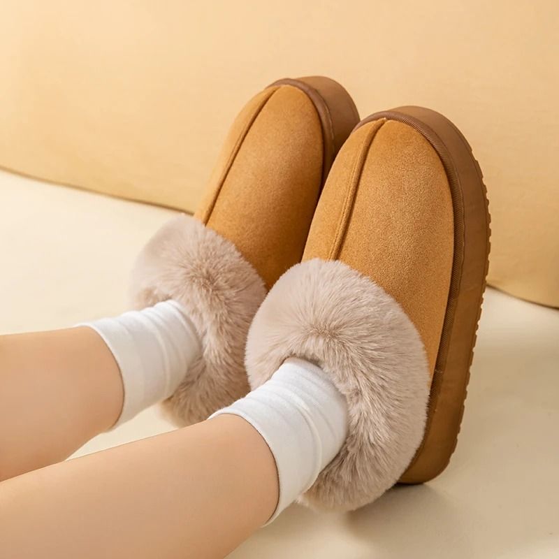 Winter Plush Snow Boots Slippers For Men And Women Indoor Outdoor 8