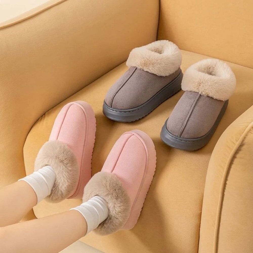 Winter Plush Snow Boots Slippers For Men And Women Indoor Outdoor 9