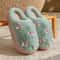 Winter Bow Plush Slippers For Women Soft EVA Non Slip House Slides 1