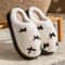 Winter Bow Plush Slippers For Women Soft EVA Non Slip House Slides 2