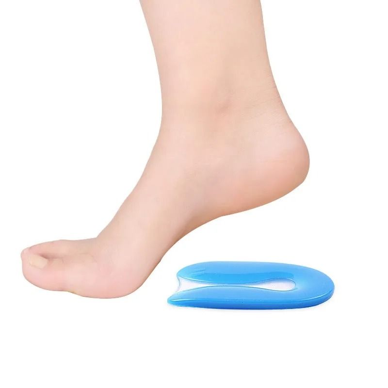 Silicone Gel U Shaped Heel Pads Shock Absorbing Rear Foot Cushion Insoles 2