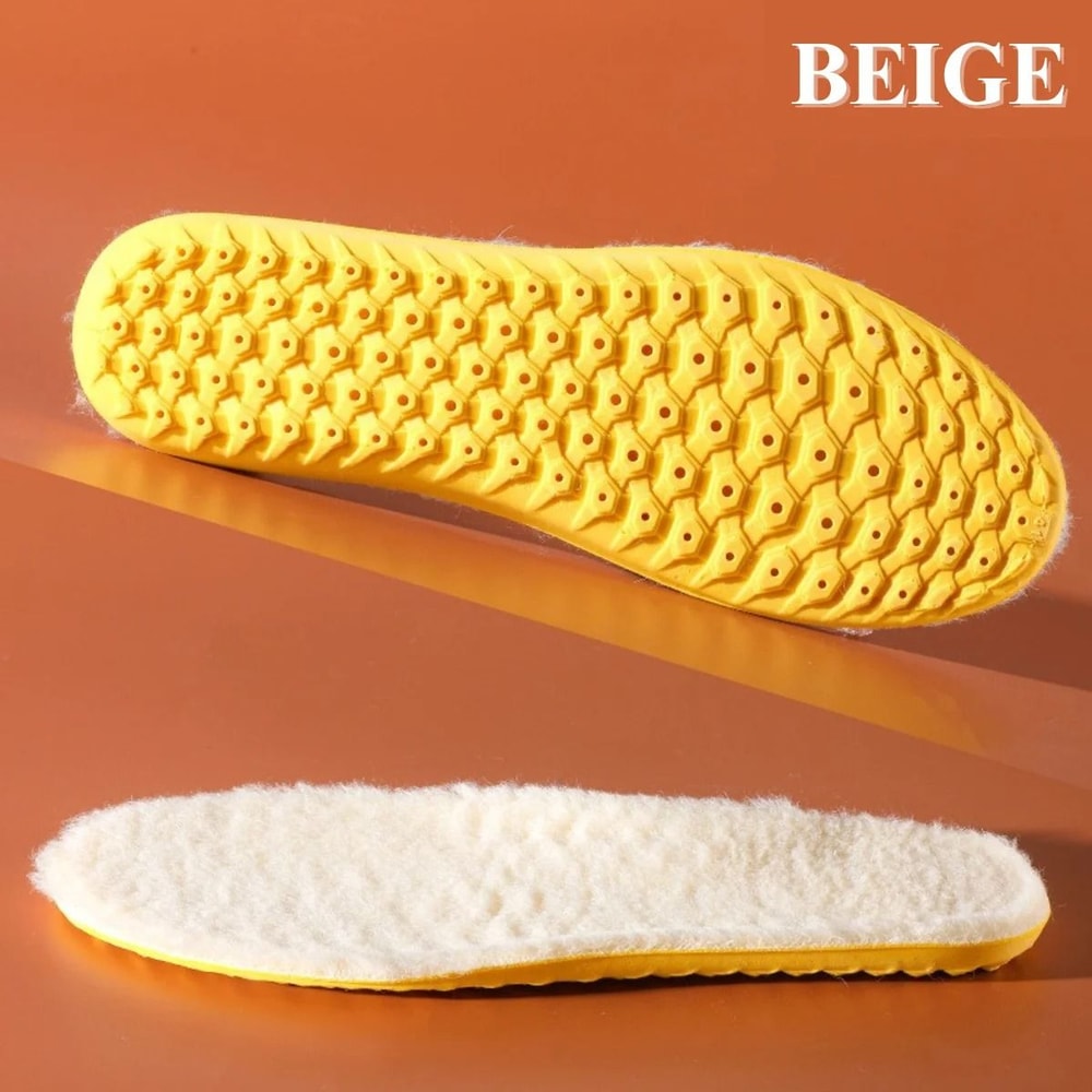 Winter Wool Warm Insoles Thick Cushioned Breathable Shoe Inserts For Cold Weather Comfort 1