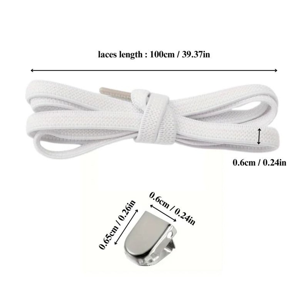 Elastic No Tie Shoe Laces With Metal Buckles For Sports And Casual Shoes 6