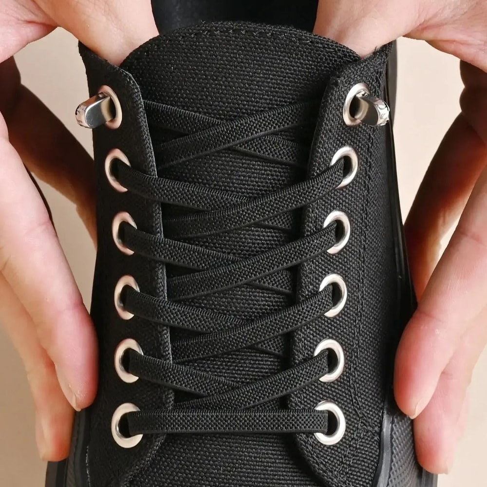 Elastic No Tie Shoe Laces With Metal Buckles For Sports And Casual Shoes 8