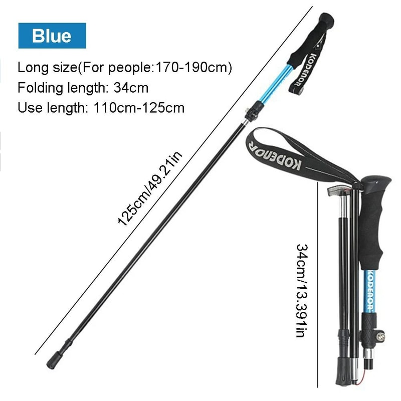 Aluminum Alloy Trekking Poles Ultralight Adjustable Nordic Walking Sticks 8