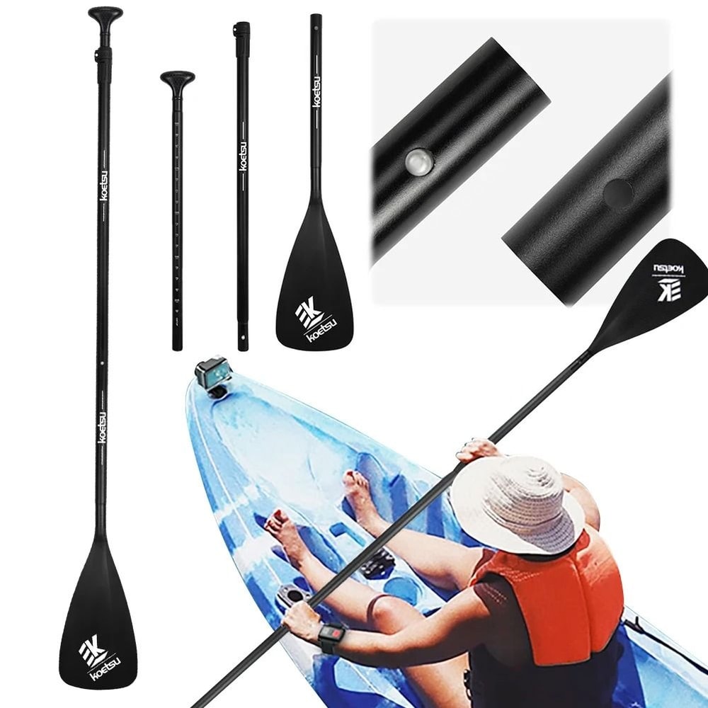 Adjustable 3 Piece SUP Paddle Aluminum Alloy Stand Up Paddleboard Oar 2