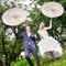 White Paper Wedding Umbrella With Wooden Handle DIY Photography Prop 12