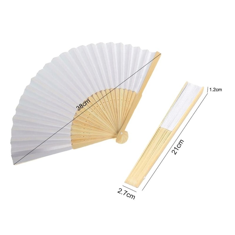 White Paper Wedding Umbrella With Wooden Handle DIY Photography Prop 2