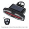 Solar LED Bicycle Turn Signal Taillight With Remote Control Type C Rechargeable 3