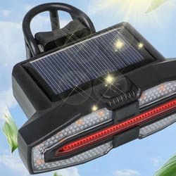 solar led bicycle turn signal taillight with remote control type c rechargeable