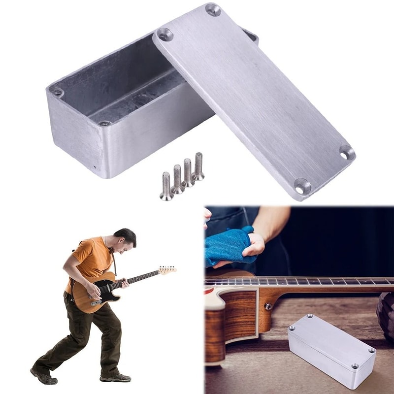 1590A Aluminum Guitar Pedal Enclosure Stomp Box Housing With Screws 4
