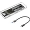 M2 SATA External SSD Enclosure USB C 10Gbps Transparent Hard Drive Case 1