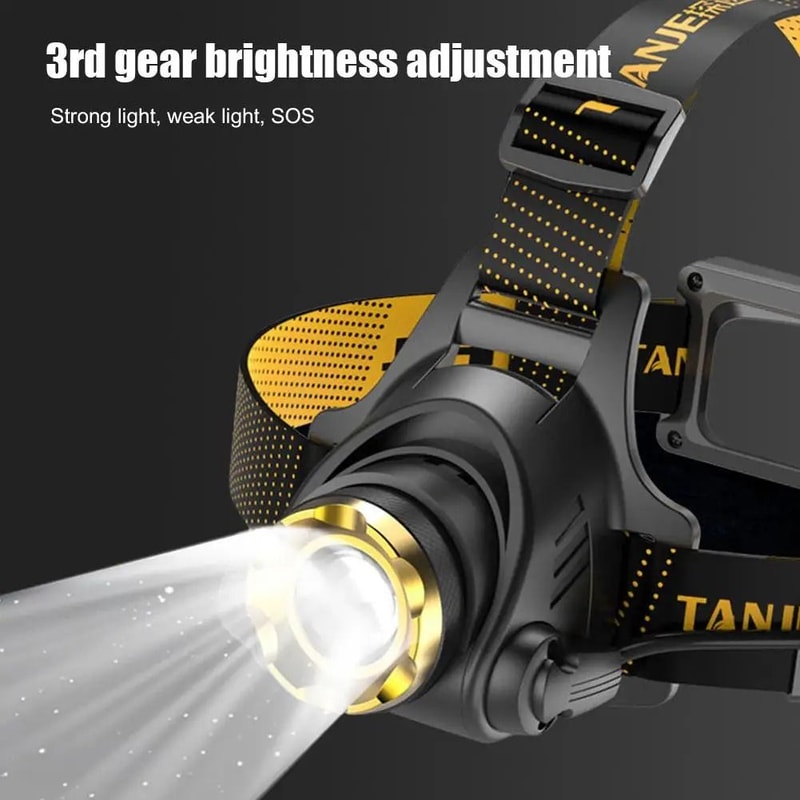 Super Bright LED Headlamp USB Rechargeable Waterproof Outdoor Headlight 4