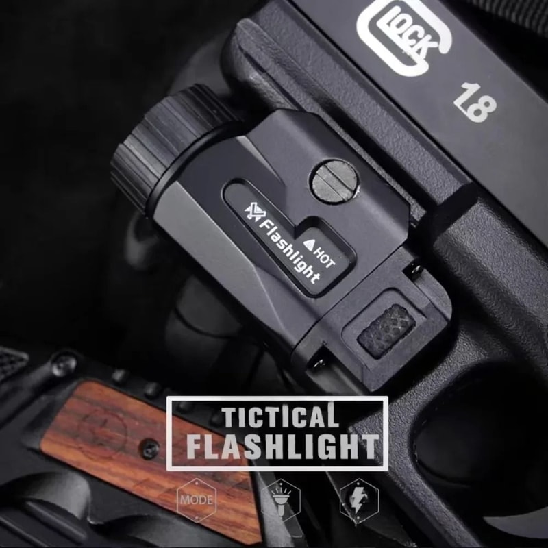 800LM Tactical Handgun Light With USB Recharge And Picatinny Rail Mount 3