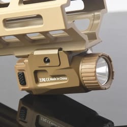 800lm tactical handgun light with usb recharge and picatinny rail mount