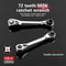 14 Inch Mini Ratchet Wrench 72 Tooth Double End Socket Tool 3