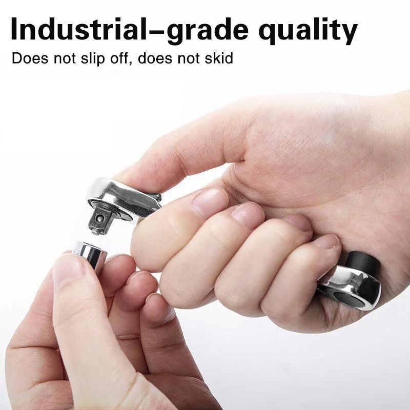 14 Inch Mini Ratchet Wrench 72 Tooth Double End Socket Tool 4