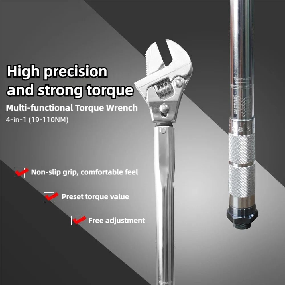 Adjustable Open End Torque Wrench 19 To 110 Nm Multi Function Tool 5