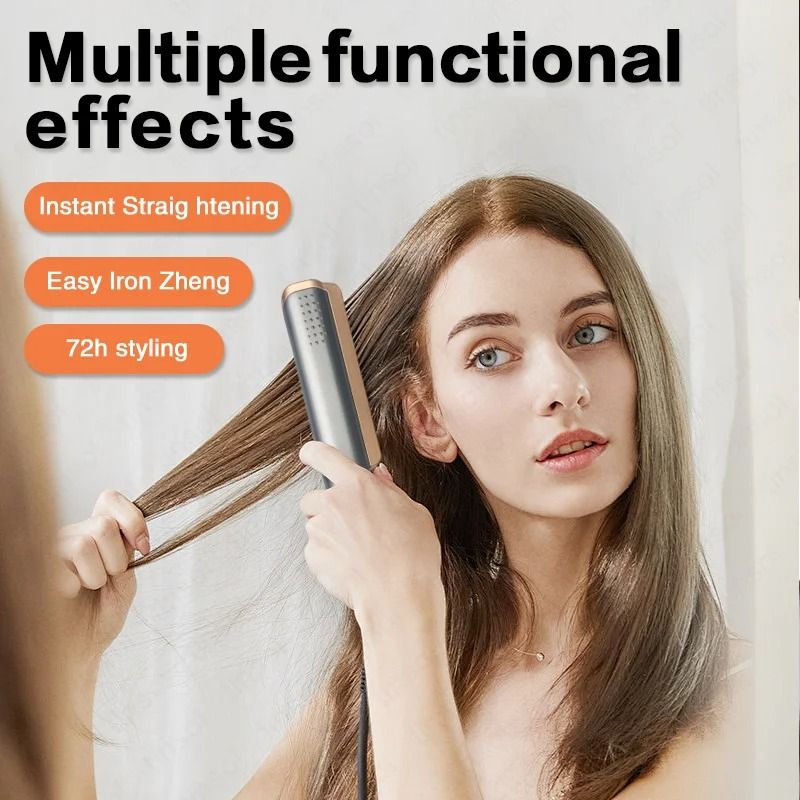 2 In 1 Ceramic Hair Straightener And Curler With Ionizer And LCD Wide Plates 5