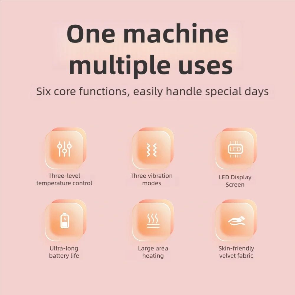 Portable Menstrual Heating Massage Belt With Adjustable Temperature Settings 6