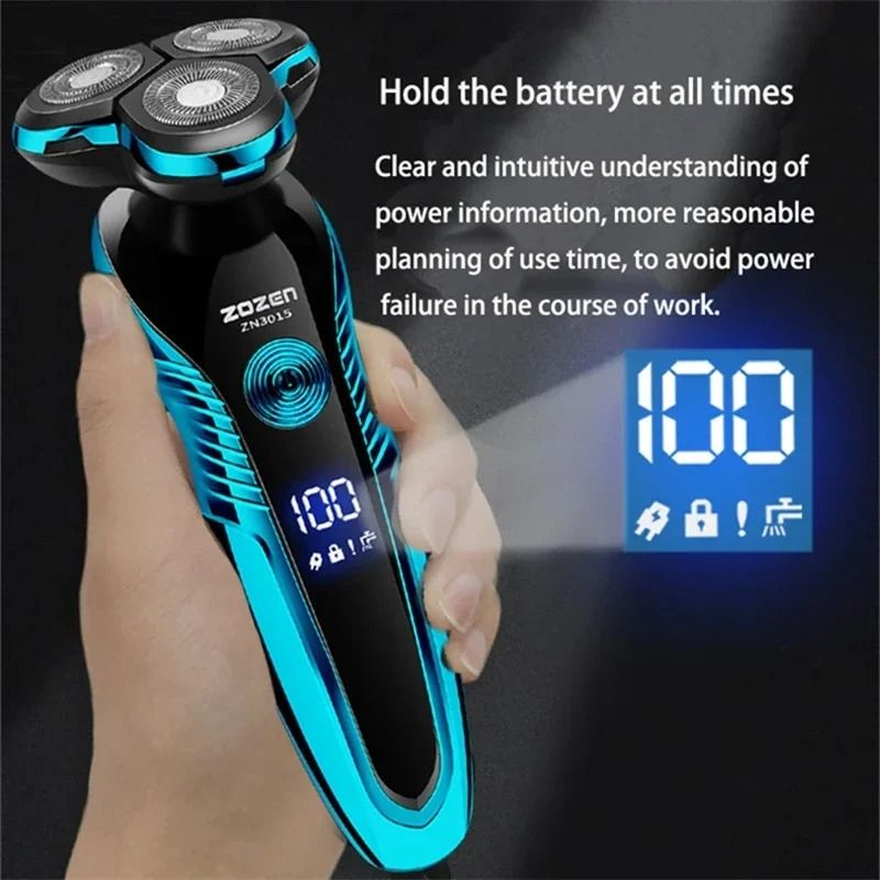 Rechargeable Electric Shaver For Men Wet Dry Beard Trimmer And Hair Clipper 4