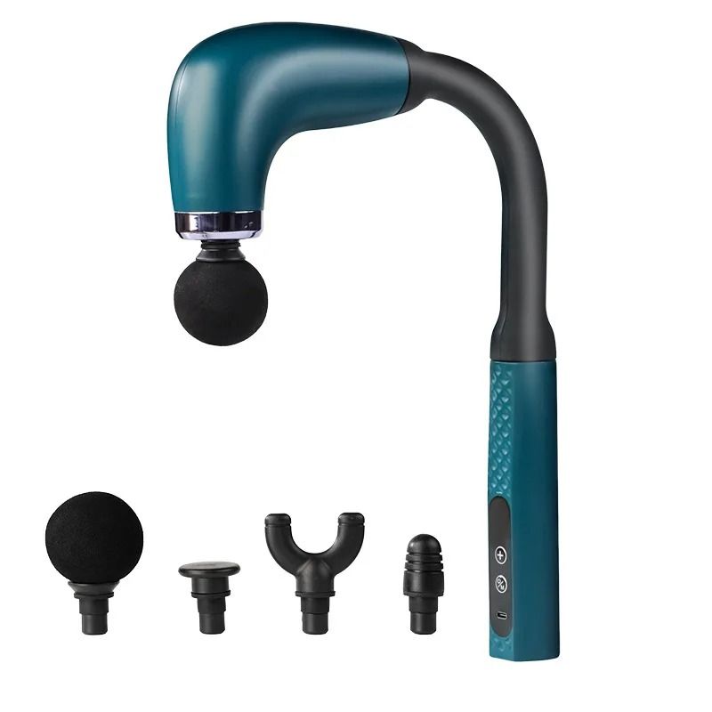 Rechargeable Fascia Gun With Long Handle Deep Tissue Massage Gun For Back And Neck 1