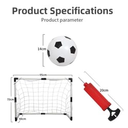 foldable kids soccer goal set with ball and pump portable football training net