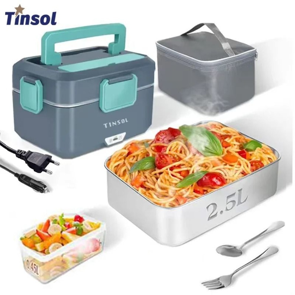 TINSOL 35L Electric Lunch Box Food Heater Quick Heating Portable Meal Warmer 10