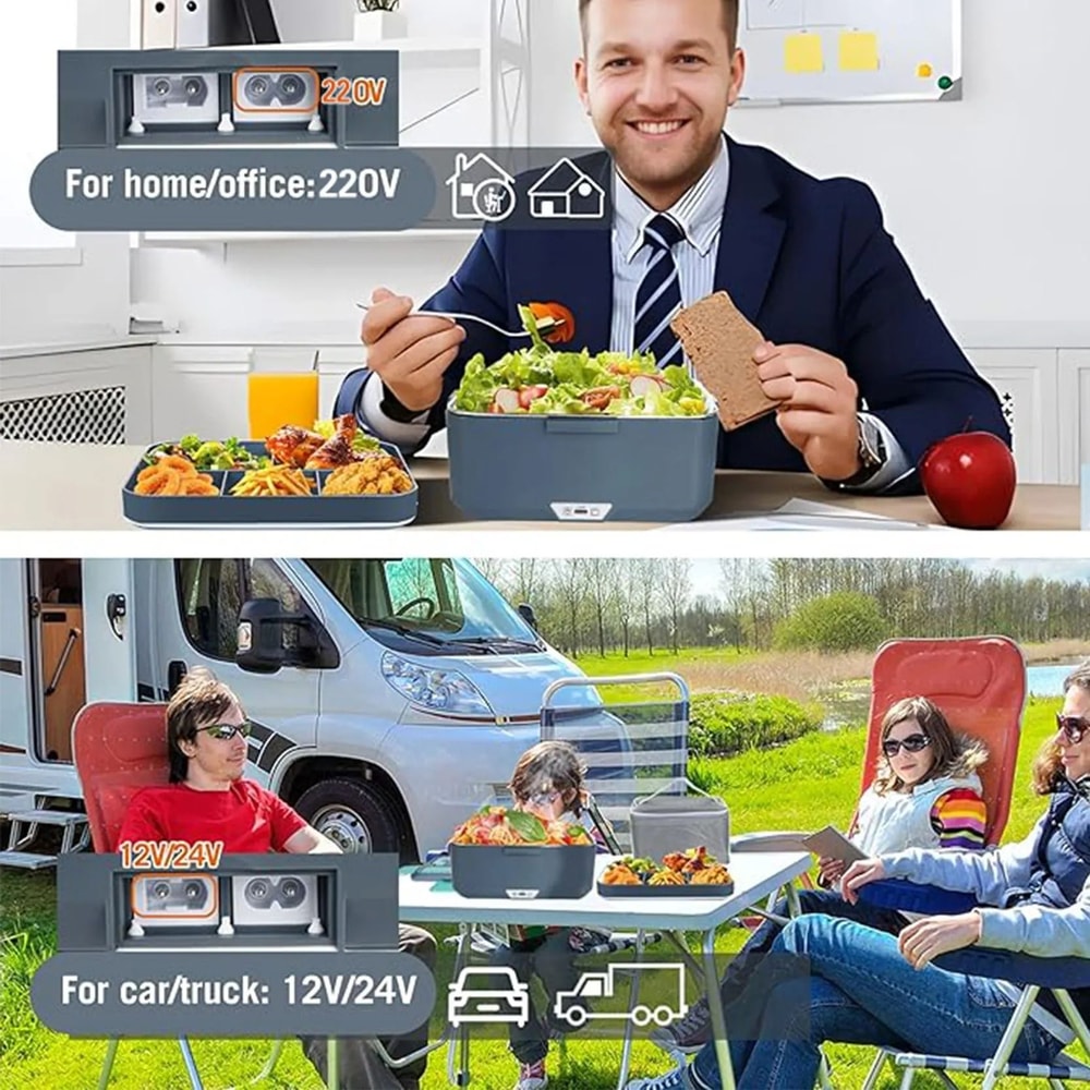 TINSOL 35L Electric Lunch Box Food Heater Quick Heating Portable Meal Warmer 6