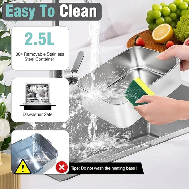 TINSOL 35L Electric Lunch Box Food Heater Quick Heating Portable Meal Warmer 8