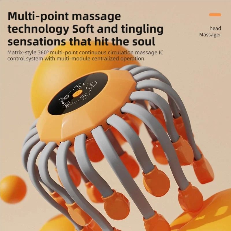 Wireless Head Massager With 20 Massage Heads For Stress And Migraine Relief 6