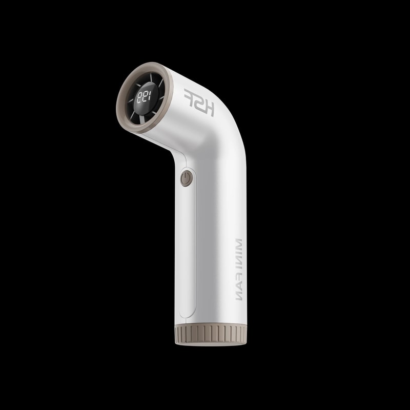 TurboForce 4000mAh Handheld Fan With Digital Display And Adjustable Speed 1