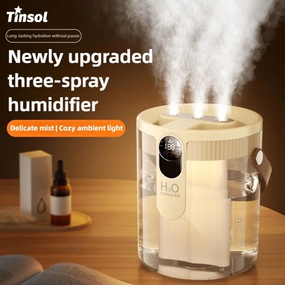 TINSOL 15L USB Air Humidifier Aromatherapy Diffuser With 3 Port Spray And Ambient Lamp 5