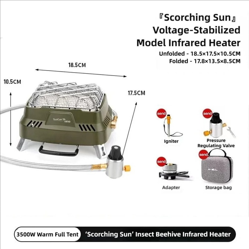 Portable Camping Heating Stove Outdoor Gas Heater Multifunction Travel Stove 1