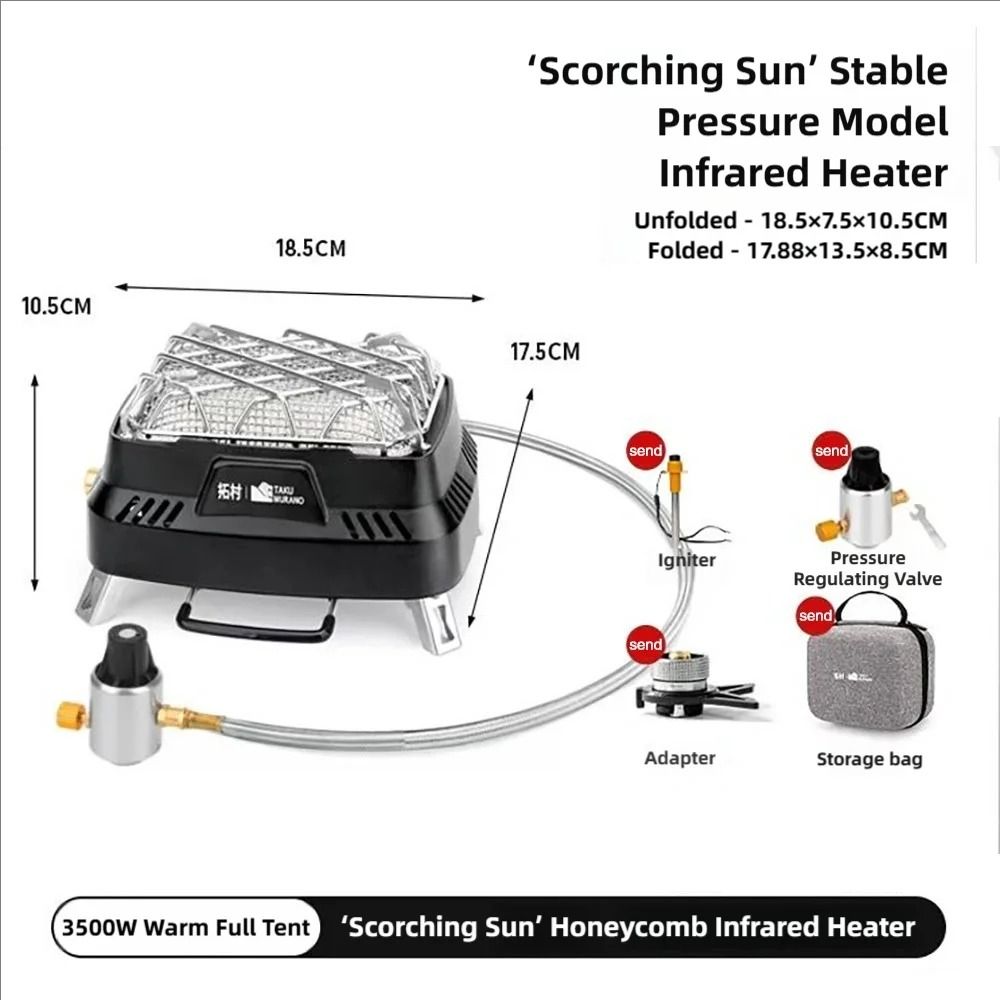 Portable Camping Heating Stove Outdoor Gas Heater Multifunction Travel Stove 2
