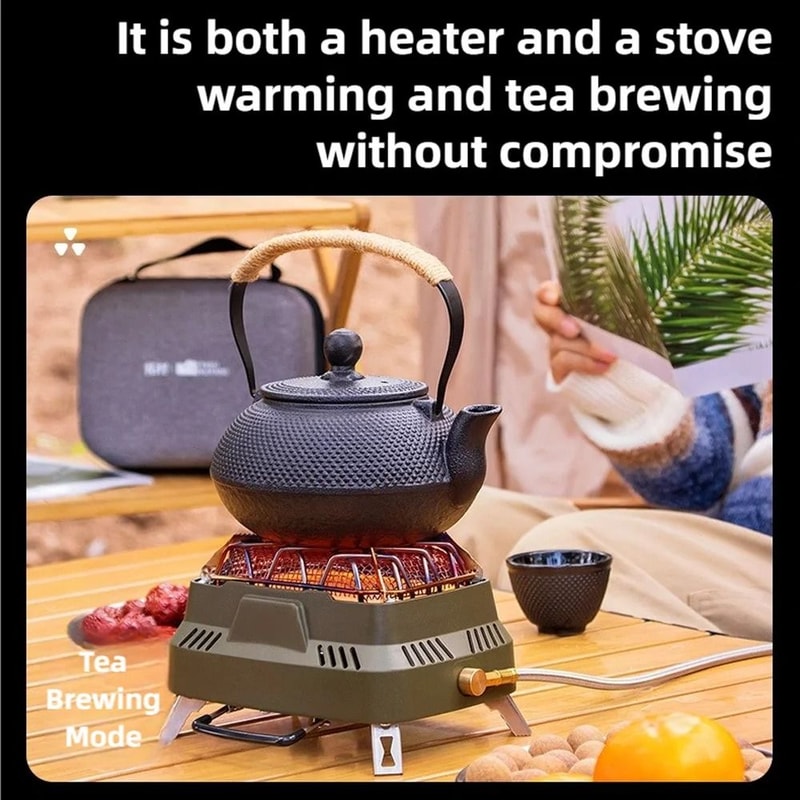 Portable Camping Heating Stove Outdoor Gas Heater Multifunction Travel Stove 0