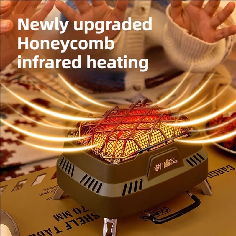 Portable Camping Heating Stove Outdoor Gas Heater Multifunction Travel Stove 6