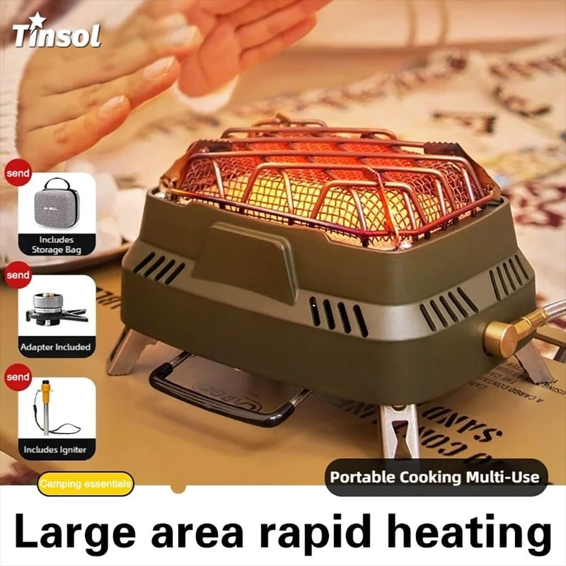 Portable Camping Heating Stove Outdoor Gas Heater Multifunction Travel Stove 7