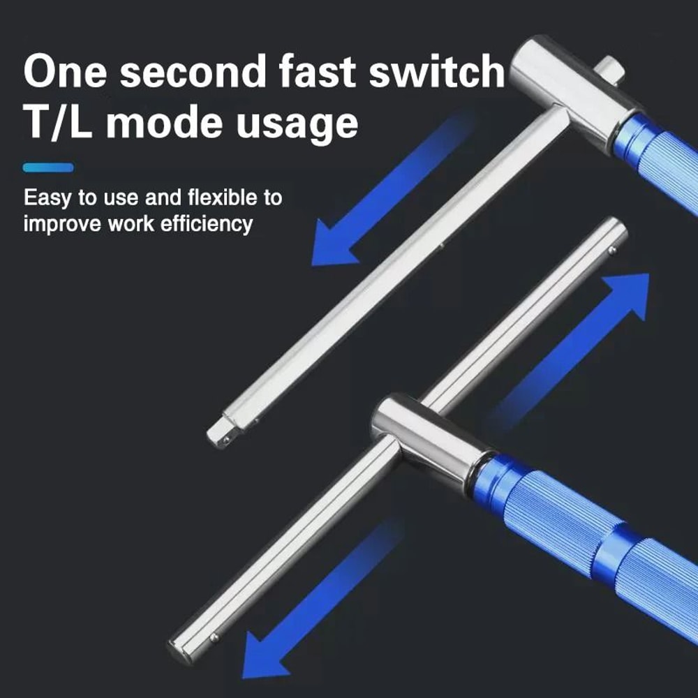 TINSOL 4 In 1 T Type Socket Wrench Multi Functional Hex Wrench Tool 4